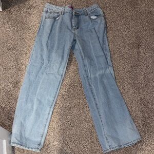 Edikted Light Blue Straight Leg Jeans